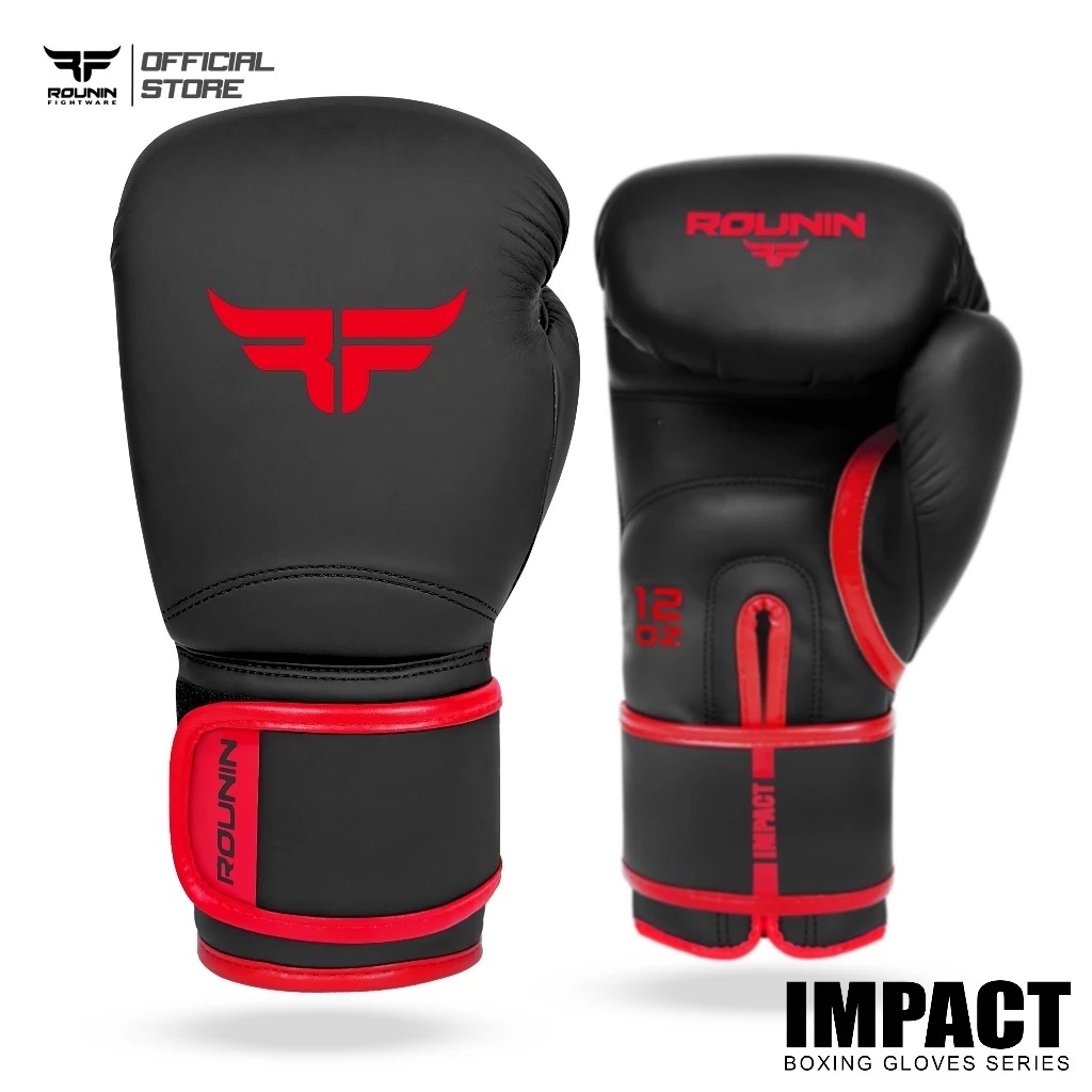 Boxing Gloves Rounin Impact Black Red - Image 1