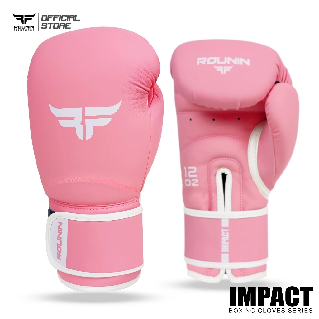 Boxing Gloves Rounin Impact Pink White - Image 1