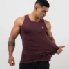 Baju Muscle Tee Lockerwear Burgundy - Thumbnail Image 2