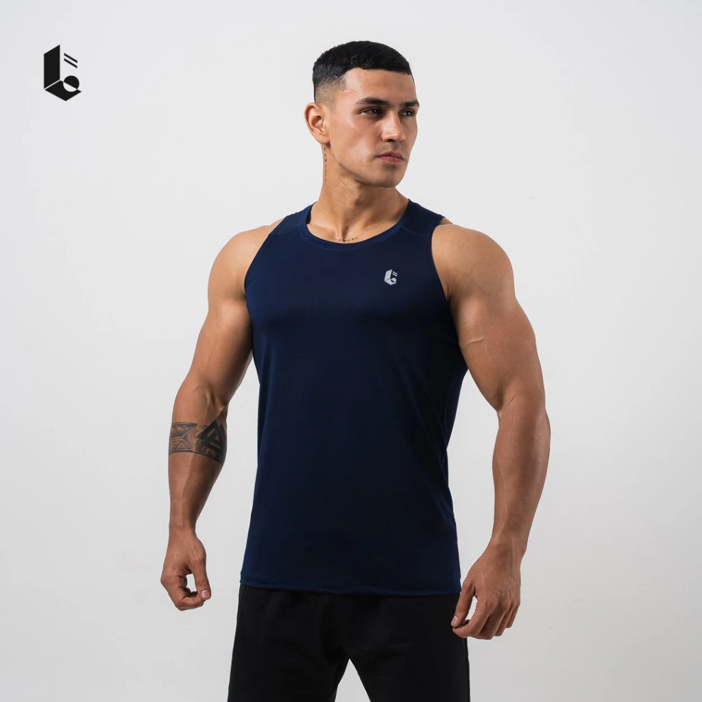 Baju Muscle Tee Lockerwear Navy - Image 1